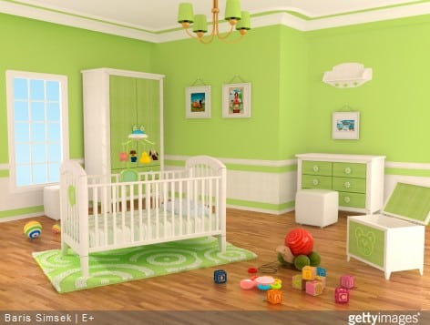 Fille ou garçon ? Utilisez un simulateur de couleurs dans la chambre de bébé